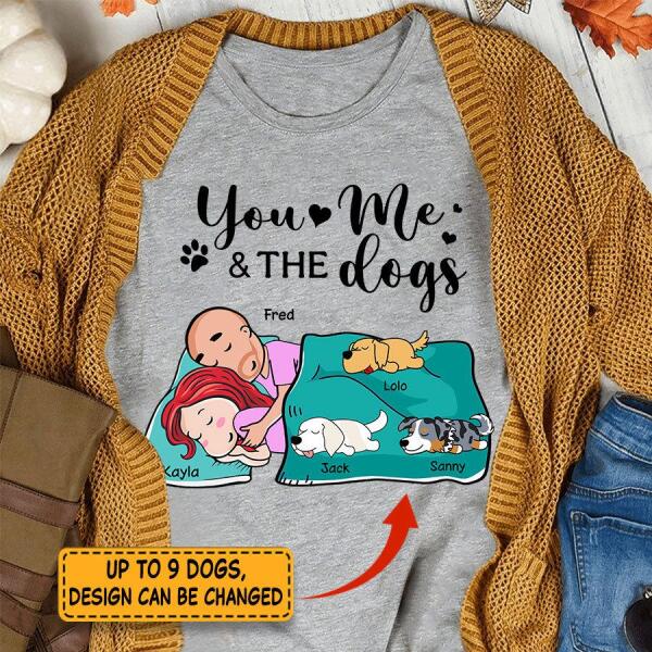 You, me and the dog Personalized Dog T-Shirt TS-GH183